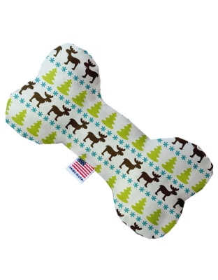 Mountain Moose 10 Inch Canvas Bone Dog Toy