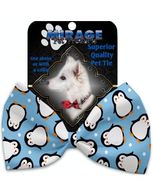 Penguins in Blue Pet Bow Tie