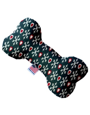 Snowflakes and Canvas Bone Dog Toy