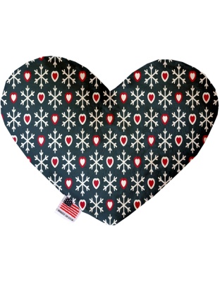 Snowflakes and Hearts 6 Inch Heart Dog Toy