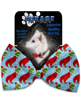 Christmas T-rex Pet Bow Tie Collar Accessory with Velcro
