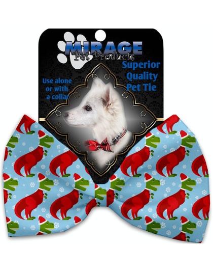 Christmas T-rex Pet Bow Tie Collar Accessory with Velcro