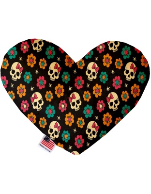 Sugar She Skulls 6 Inch Heart Dog Toy