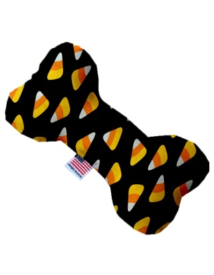 Candy Corn 10 Inch Canvas Bone Dog Toy