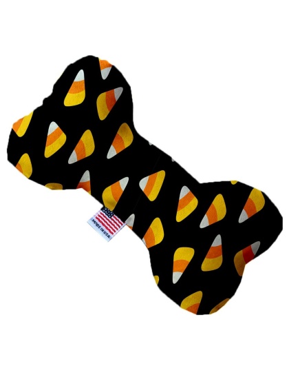 Candy Corn 10 Inch Canvas Bone Dog Toy