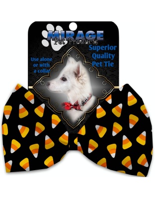 Candy Corn Pet Bow Tie Collar Accessory with Velcro