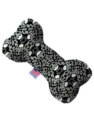 Spinning Skulls 10 Inch Canvas Bone Dog Toy