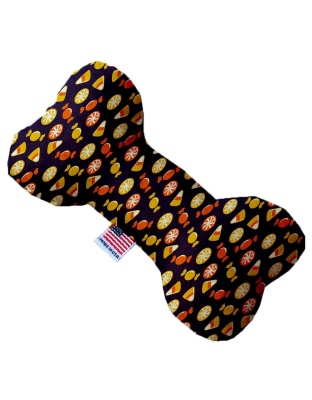 Halloween Candy Confetti 10 Inch Canvas Bone Dog Toy