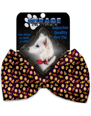 Halloween Candy Confetti Pet Bow Tie Collar Accessory with Velcro