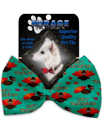 Happy Thanksgiving Pet Bow Tie