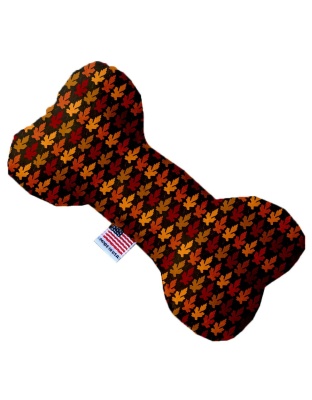 Autumn Leaves 10 Inch Canvas Bone Dog Toy