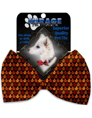 Autumn Leaves Pet Bow Tie Collar Accessory with Velcro
