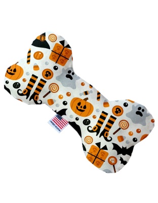 Classic Halloween 10 Inch Canvas Bone Dog Toy