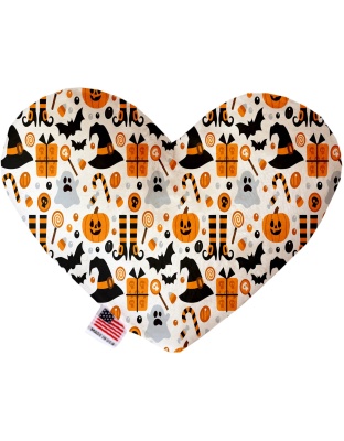 Classic Halloween 6 Inch Canvas Heart Dog Toy