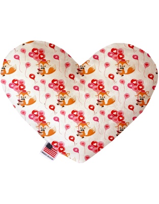 Fox Balloons 6 inch Canvas Heart Dog Toy