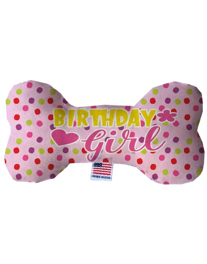 Birthday Girl 10 inch Fluffy Bone Dog Toy