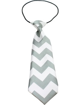 Big Dog Neck Tie Chevron Grey