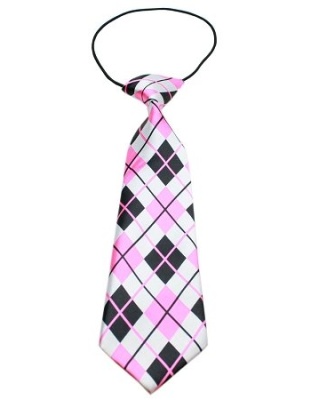 Big Dog Neck Tie Pink Argyle