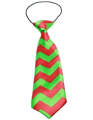 Christmas Chevron Big Dog Neck Tie