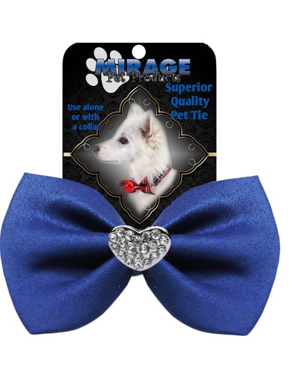 Crystal Heart Widget Pet Bowtie Blue