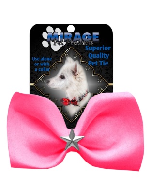 Silver Star Widget Pet Bowtie Hot Pink