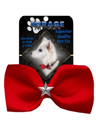 Silver Star Widget Pet Bowtie Red