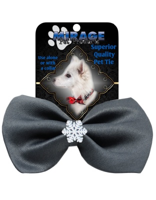 Snowflake Widget Pet Bowtie Grey