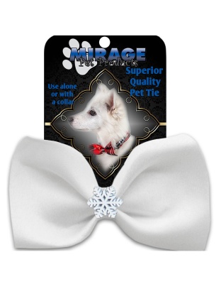 Snowflake Widget Pet Bowtie White