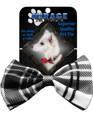 Dog Bow Tie Plaid White