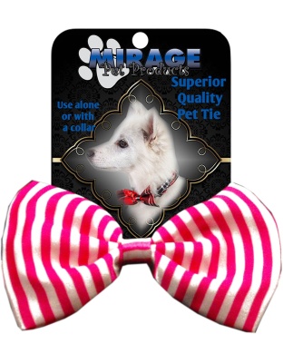 Dog Bow Tie Stripes Pink