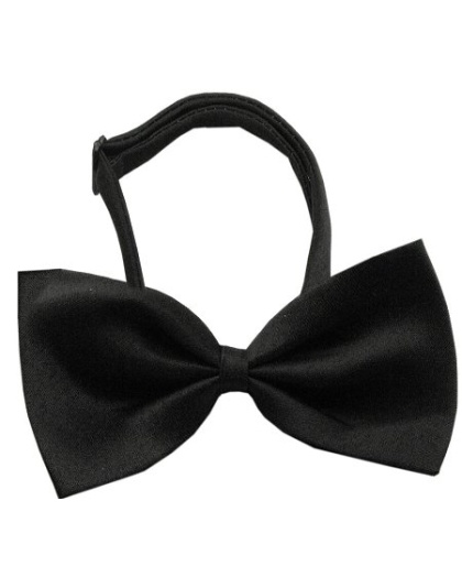 Plain Black Bow Tie