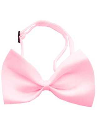 Plain Light Pink Bow Tie