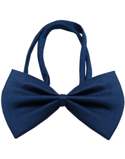 Plain Navy Blue Bow Tie