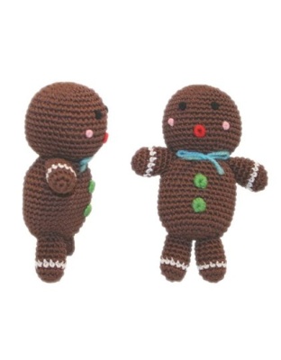 Holiday Knit Knacks Ginger The Man Organic Cotton Small Dog Toy