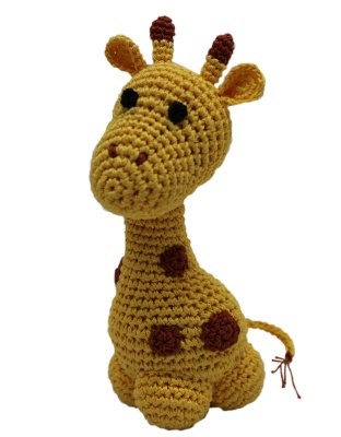 Knit Knacks Louie Longneck the Giraffe Organic Cotton Small Dog Toy