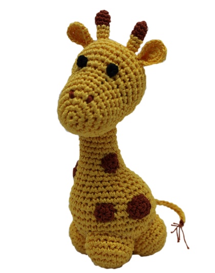 Knit Knacks Louie Longneck the Giraffe Organic Cotton Small Dog Toy