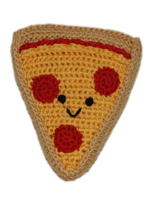 Knit Knacks Pizza Organic Cotton Small Dog Toy