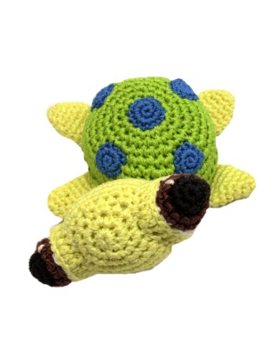 Knit Knacks Squish the Sea Turtle Organic Cotton Small Dog Toy