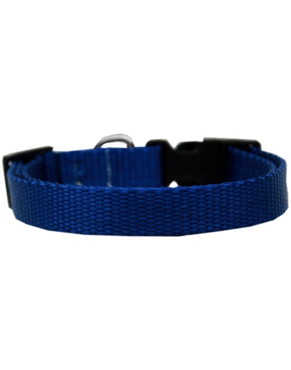 Plain Nylon Cat Safety Collar Blue