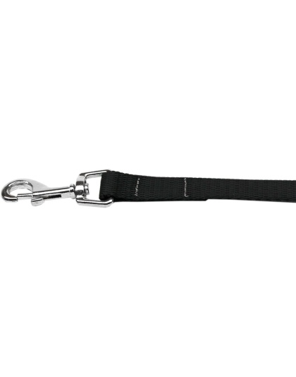 Plain Nylon Pet Leash 1in by 4ft Black