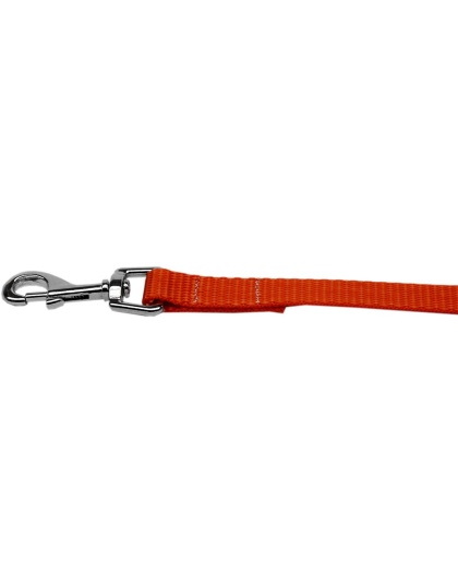 Plain Nylon Pet Leash 1in by 4ft Orange