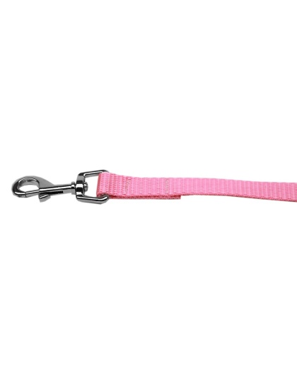 Plain Nylon Pet Leash 1in by 4ft Pink