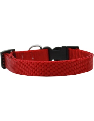 Plain Nylon Cat Safety Collar Red