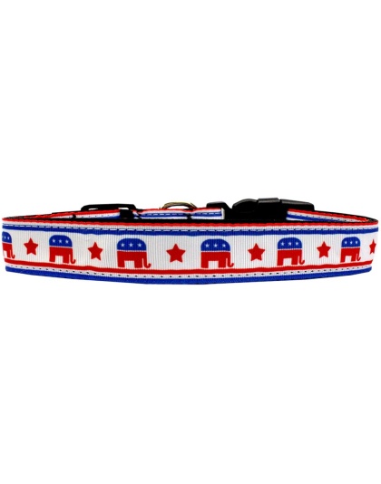 Political Nylon Republican Dog Collar Large