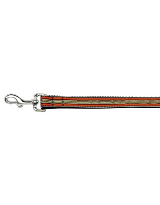 Preppy Stripes Nylon Ribbon Collars Orange/Khaki 1 wide 4ft Lsh