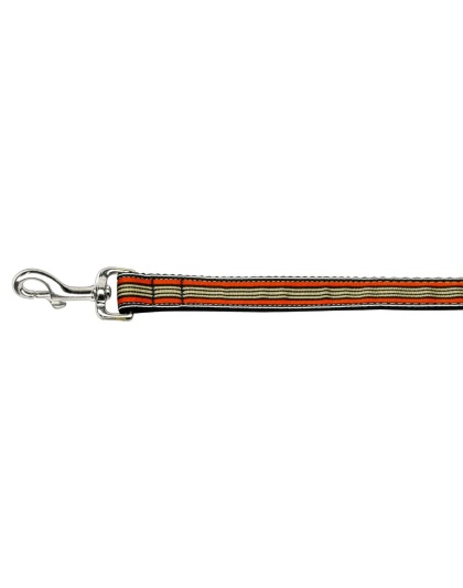 Preppy Stripes Nylon Ribbon Collars Orange/Khaki 1 wide 4ft Lsh