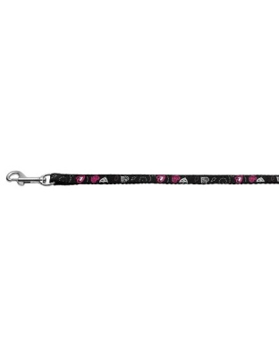 Crazy Hearts Nylon Collars Black 3/8 wide 4Ft Lsh