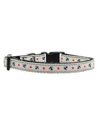 Anchors Nylon Ribbon Collar White Small