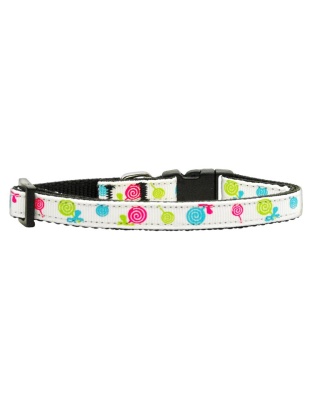 Lollipops Nylon Ribbon Collar White Small