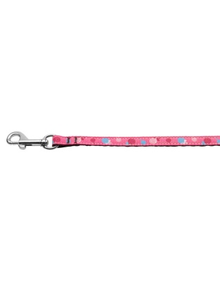 Lollipops Nylon Ribbon Leash Bright Pink 3/8 inch wide 4ft Long